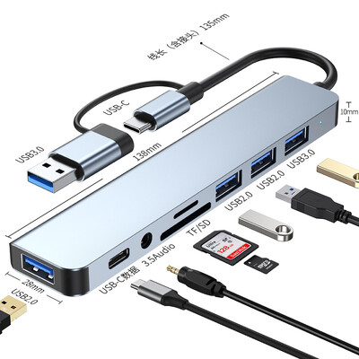 USB C šakotuvas 5 Gbps USB C skirstytuvas 100 W maitinimo įkrovimas USB 3.0 šakotuvas nešiojamam kompiuteriui MacBook Air/Pro, skirtas Windows/IOS/ mac OS/Linux/Android