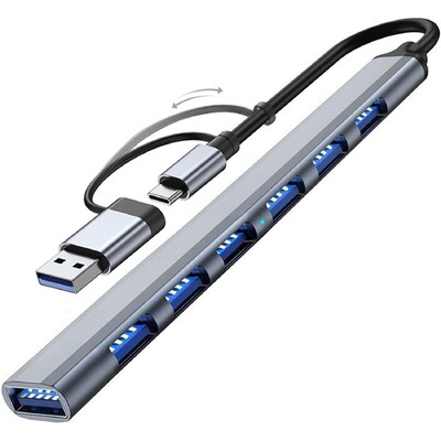 USB C šakotuvas 5 Gbps USB C skirstytuvas 100 W maitinimo įkrovimas USB 3.0 šakotuvas nešiojamam kompiuteriui MacBook Air/Pro, skirtas Windows/IOS/ mac OS/Linux/Android