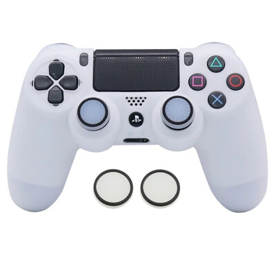 Glow in Dark Games Priedai žaidimų pulto vairasvirtės dėklo dangtelis, skirtas PS4, minkštas silikoninis dėklas, skirtas PlayStation 4 valdiklio korpusui