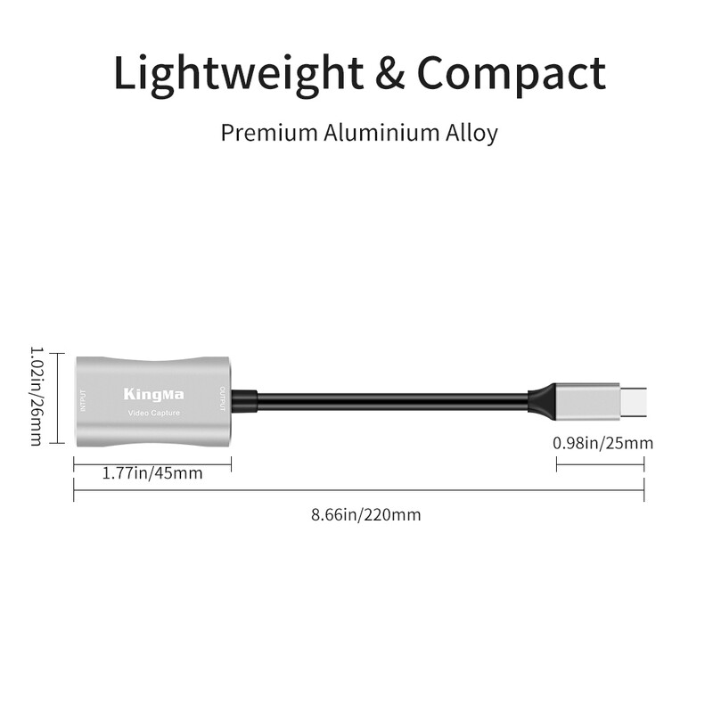 KingMa 1080P 4K HDMI USB 3.0 Type C Карта за заснемане на видео за DVD камера Запис на игри XBOX PS4 PS5 Превключвател YouTube поточно предаване на живо