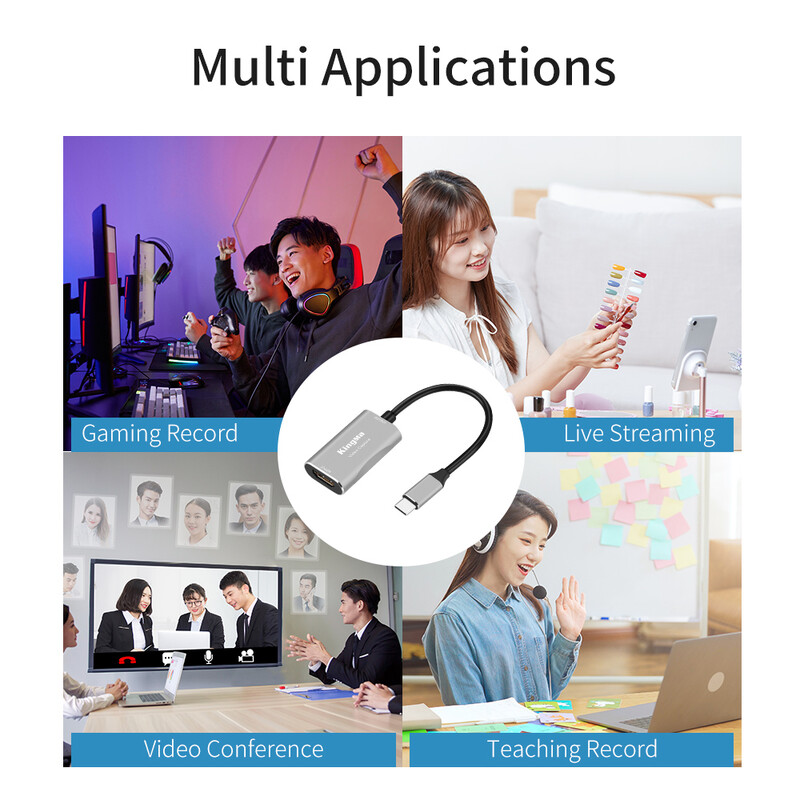 KingMa 1080P 4K HDMI USB 3.0 Type C Карта за заснемане на видео за DVD камера Запис на игри XBOX PS4 PS5 Превключвател YouTube поточно предаване на живо