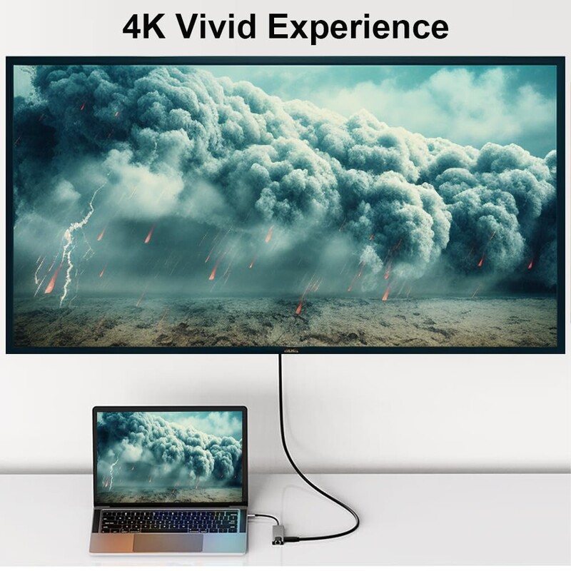 5 в 1 USB C хъб Тип C към 4K HD адаптер с RJ45 мрежа 100M Ethernet Lan адаптер за порт за зарядно устройство за Macbook Pro