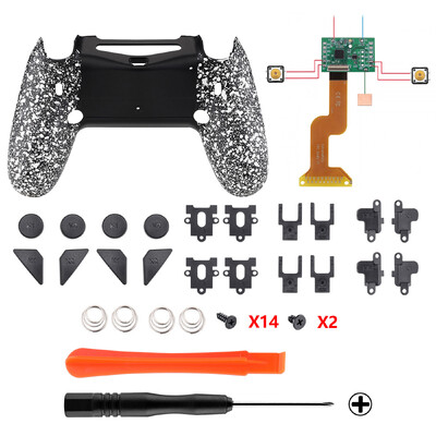 eXtremeRate Dawn 2.0 FlashShot Remap Kit sa stražnjom školjkom i 2 stražnja gumba i 2 zaključavanja okidača za PS4 kontroler JDM 040/050/055