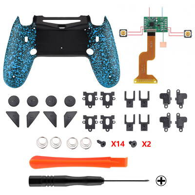 eXtremeRate Dawn 2.0 FlashShot Remap Kit sa stražnjom školjkom i 2 stražnja gumba i 2 zaključavanja okidača za PS4 kontroler JDM 040/050/055