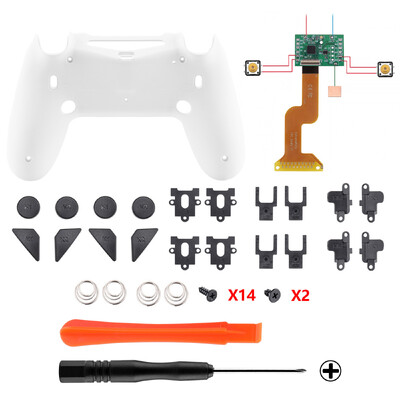 eXtremeRate Dawn 2.0 FlashShot Remap Kit sa stražnjom školjkom i 2 stražnja gumba i 2 zaključavanja okidača za PS4 kontroler JDM 040/050/055