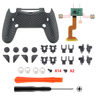 eXtremeRate Dawn 2.0 FlashShot Remap Kit sa stražnjom školjkom i 2 stražnja gumba i 2 zaključavanja okidača za PS4 kontroler JDM 040/050/055