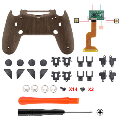 eXtremeRate Dawn 2.0 FlashShot Remap Kit sa stražnjom školjkom i 2 stražnja gumba i 2 zaključavanja okidača za PS4 kontroler JDM 040/050/055