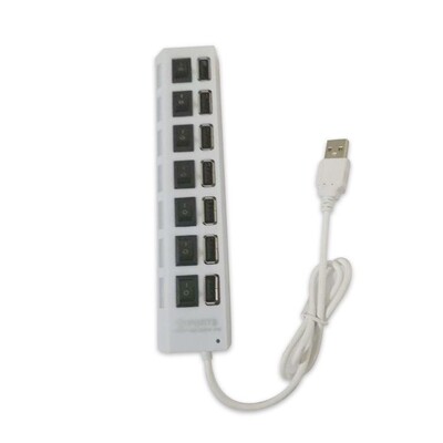 7 prievadų prijungimo stotys USB 2.0 šakotuvas didelės spartos kelių skirstytuvų adapteris, daugkartinis plėtiklis su jungikliu nešiojamam kompiuteriui