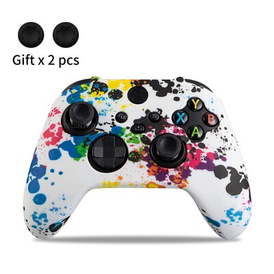 Mekana silikonska torbica za Xbox Series X/S kontroler Zaštitna koža Gamepad Gumena koža Ručke za palac Kapa Poklopac joysticka Školjka