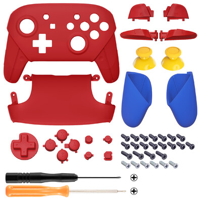 eXtremeRate „pasidaryk pats“ pakaitinis priekinio skydo galinės plokštės rankenos, rankenos korpusas, skirtas „NS Switch Pro“ valdikliui, viengubo ir gradiento serijai