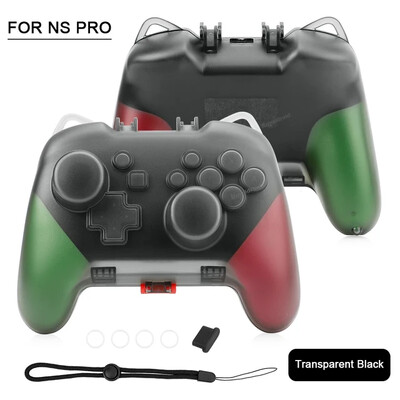 NOVO Transparent Clear Crystal Case Controller, zaštitni poklopac, školjka ručke s priključkom za punjenje za Nintend Switch Pro Controller