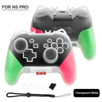 NOVO Transparent Clear Crystal Case Controller, zaštitni poklopac, školjka ručke s priključkom za punjenje za Nintend Switch Pro Controller