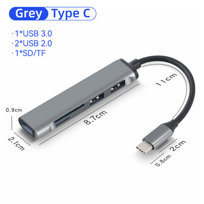 5 u 1 USB C HUB za Macbook Air Pro iPad Pro M2 M1 PC Tip C adapter za Lenovo Xiaomi Macbook pribor USB 3.0 HUB