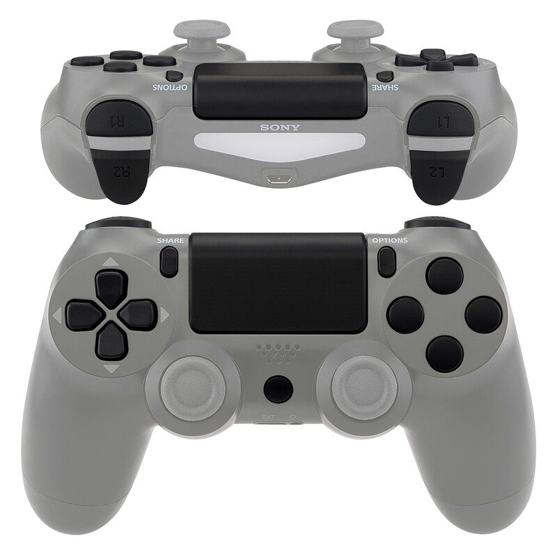 eXtremeRate Prilagođeni puni set gumba L1R1 L2R2 Dpad Home Share Opcije s alatima za PS4 Slim Pro kontroler CUH-ZCT2