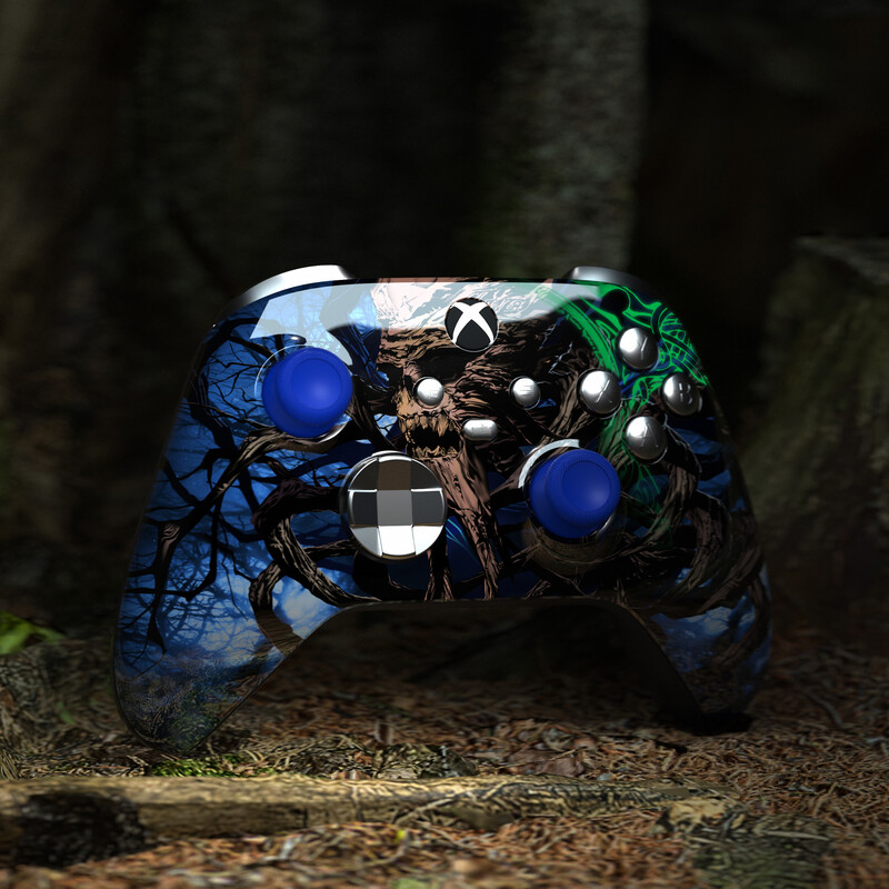 eXtremeRate prednja ploča s prilagođenim uzorkom, mekana ručka s prednjim kućištem, kućište za Xbox Series X/S (Xbox Core) kontroler