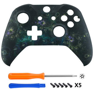 eXtremeRate soft touch gornji poklopac s uzorkom, prednje kućište, školjkasta torbica za Xbox One X i One S kontroler, model 1708