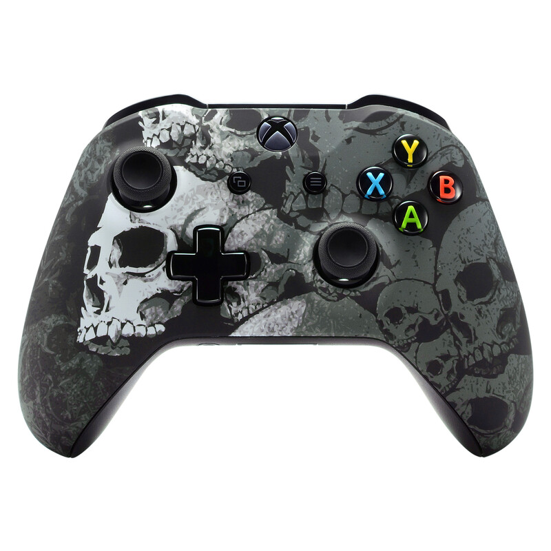 eXtremeRate soft touch gornji poklopac s uzorkom, prednje kućište, školjkasta torbica za Xbox One X i One S kontroler, model 1708