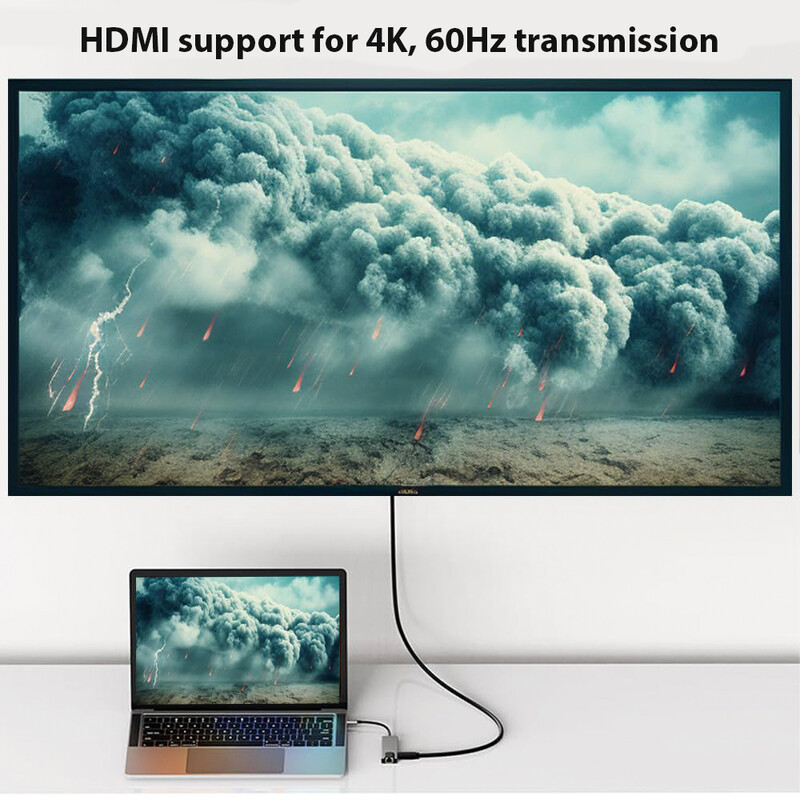 HUB USB tip C 3.0 adapter podržava 65W obrnuto punjenje priključna stanica za prijenosno računalo USB C priključna stanica 6 u 1 HUB Dodatak za Ipad