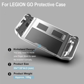 Για Lenovo Legion Go Protective Case TPU Αντικραδασμικό πίσω κάλυμμα χειρός κονσόλας Shell παιχνιδιών