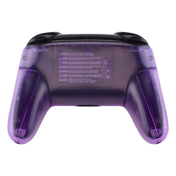 eXtremeRate Full Set περίβλημα για χειριστήριο NS Switch Pro, Πίσω πλάκα πρόσοψης με λαβές - Διαφανές Seires