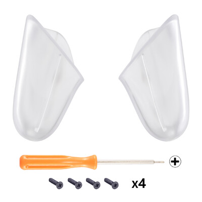 eXtremeRate Transparent Clear Replacement Handle Grips Shell за контролер Nintendo Switch Pro - различни цветове