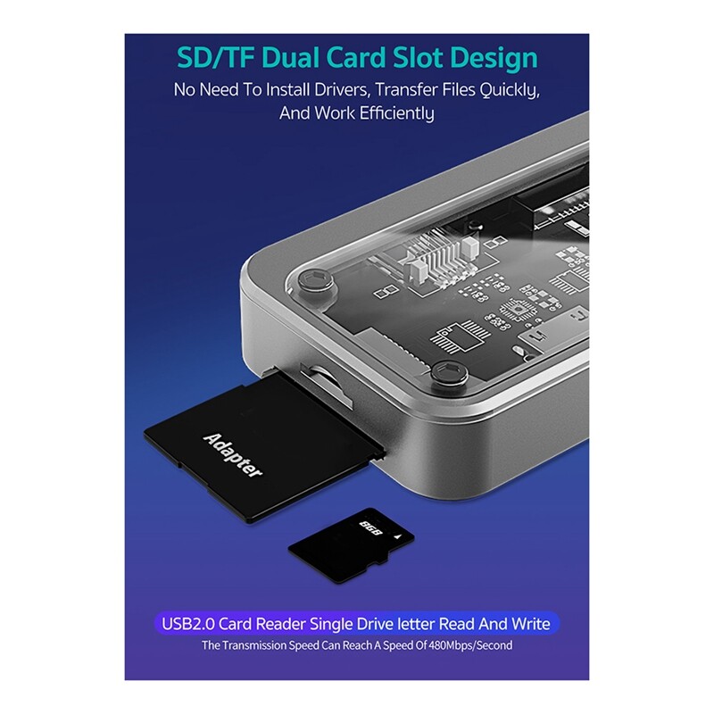 1 KOM Gigabitna 10-u-1 priključna stanica Tip C HUB USB kompatibilan RJ45 Čitač SD kartica Plastični PD 100W punjač USB 3.0 HUB