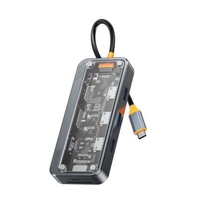 10 In1 USB C centrmezgls, Ethernet USB-C Mac vairāku portu adapteris, USB C adaptera dokstacija Pro/Air datora klēpjdatoram