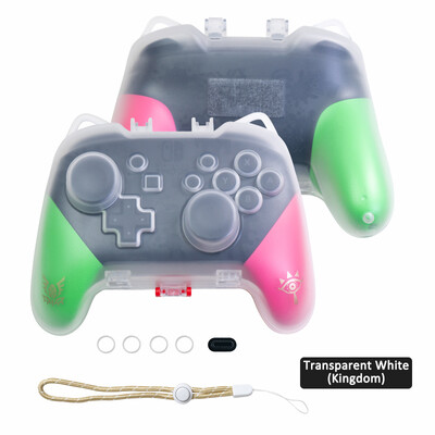 Transparent Clear Crystal Case Controller, zaštitni poklopac, školjka ručke s priključkom za punjenje za Nintendo Switch Pro kontroler