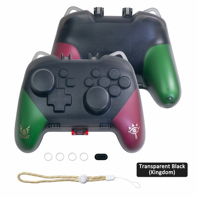 Transparent Clear Crystal Case Controller, zaštitni poklopac, školjka ručke s priključkom za punjenje za Nintendo Switch Pro kontroler