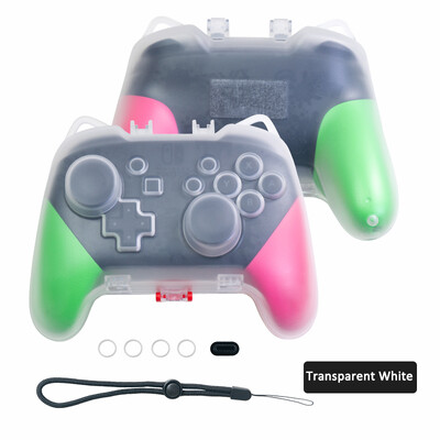 Transparent Clear Crystal Case Controller, zaštitni poklopac, školjka ručke s priključkom za punjenje za Nintendo Switch Pro kontroler