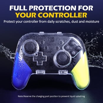 IINE L963 Transparent for Switch Pro Controller Storage Case Μαγνητικό κλείσιμο Ανθεκτικό στην πίεση