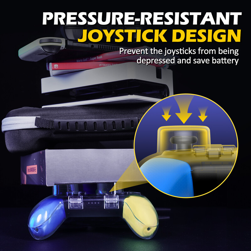 IINE L963 prozirna kutija za pohranu kontrolera Switch Pro, magnetsko zatvaranje, otporno na pritisak