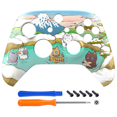 eXtremeRate prednja ploča s prilagođenim uzorkom, mekana ručka s prednjim kućištem, kućište za Xbox Series X/S (Xbox Core) kontroler