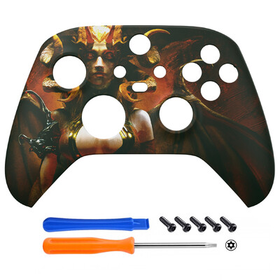 eXtremeRate prednja ploča s prilagođenim uzorkom, mekana ručka s prednjim kućištem, kućište za Xbox Series X/S (Xbox Core) kontroler