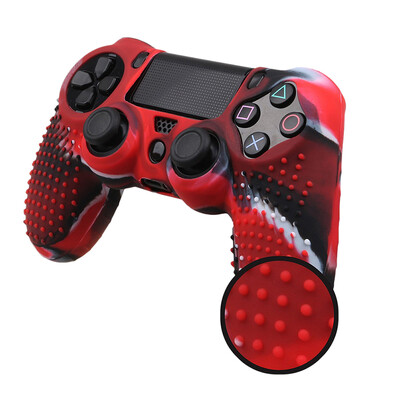 Камуфлажна силиконова гума Skin Grip Cover Case за PS4 PlayStation 4 контролер 7.09x4.33 инча 1 бр.