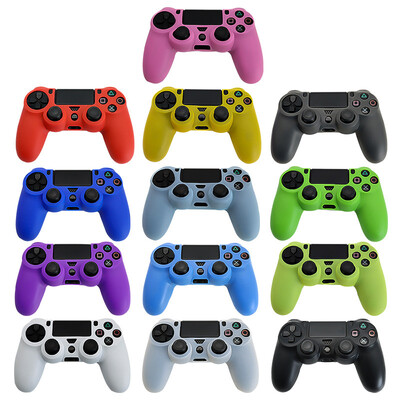 Minkštas silikoninis apsauginis valdymo dangtelis, skirtas Playstation 4 Controller Skin PS4 žaidimų pulto dėklas su vairasvirtės rankenos dangteliais