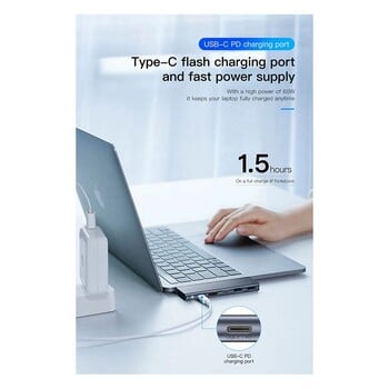 Tebe 7 σε 1 Διανομέας τύπου C USB -C σε 4K -Συμβατός USB 3.0 SD/TF PD Fast Charging Splitter USB C Σταθμός σύνδεσης