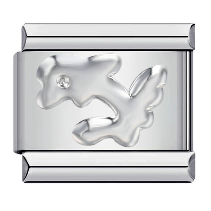 Itāļu nerūsējošā tērauda moduļu rokassprādze, apzeltīta štancēšanas raksts, piloša eļļa, DIY elastīga, personalizēta ķēde ar siksnu