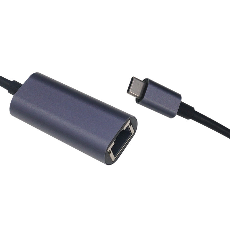 Type-C Gigabit tīkla karte Pārnēsājama tīkla karte bez piedziņas 1000Mbps Ethernet usb uz rj45 kabeļa adapteris