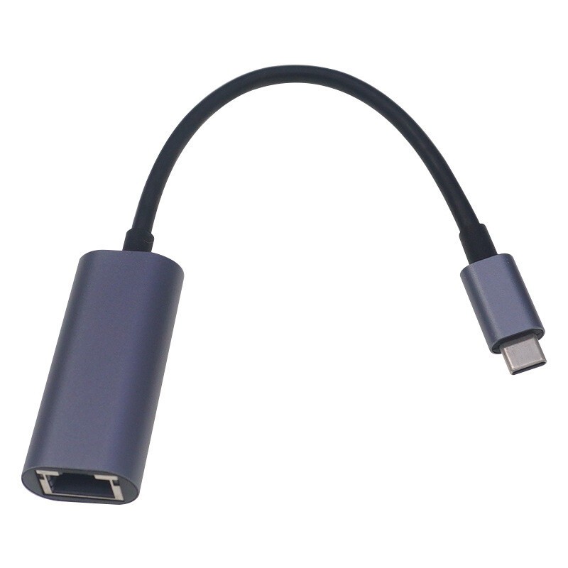 Type-C Gigabit tīkla karte Pārnēsājama tīkla karte bez piedziņas 1000Mbps Ethernet usb uz rj45 kabeļa adapteris