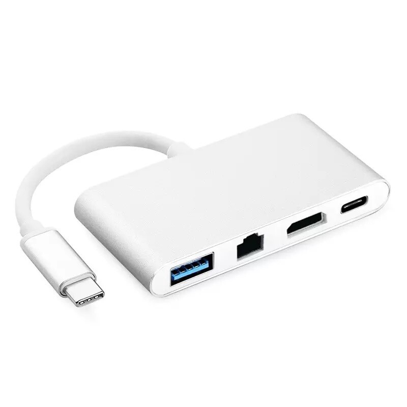 Četri vienā Dock TypeC Hub HD4K HD mobilais klēpjdators Daudzfunkcionāls USB C doks 4-in-1