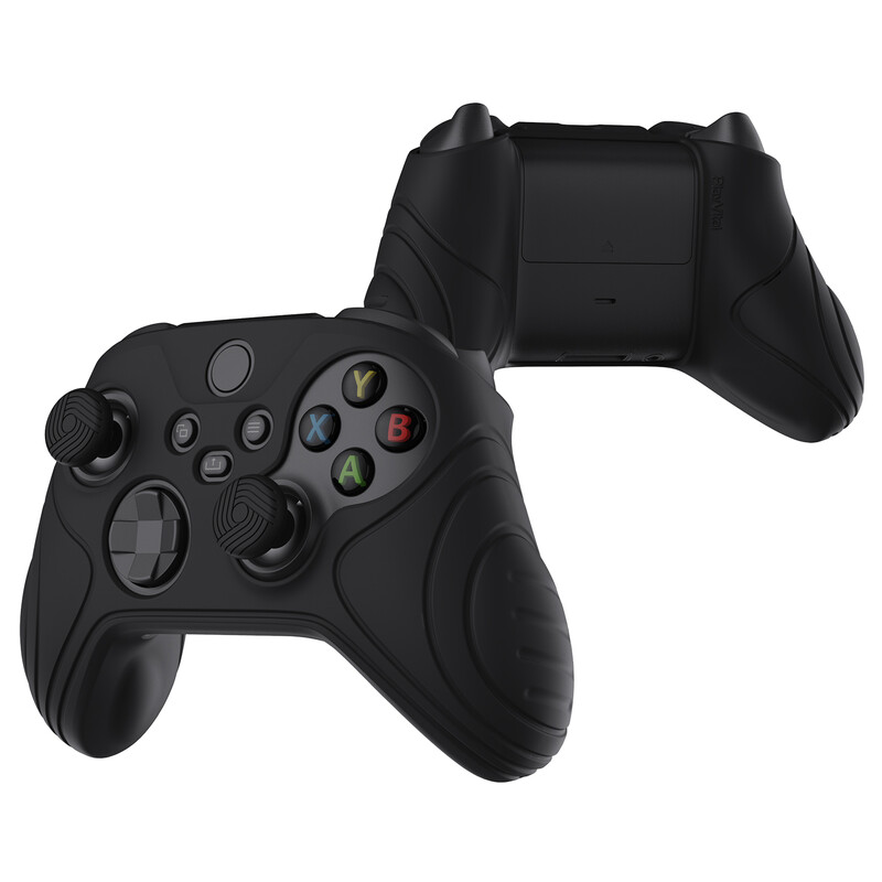 PlayVital Samurai Edition Anti-slip Grip Силиконов защитен калъф за кожа за безжичен контролер Xbox Core с капачки за палци