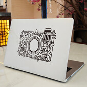Apstraktna linija Kamera Vinilna naljepnica za prijenosno računalo za Macbook 13 Pro 14 Air Retina 15 Mac Cover Skin Decor Tablet PC Cool naljepnica za prijenosno računalo