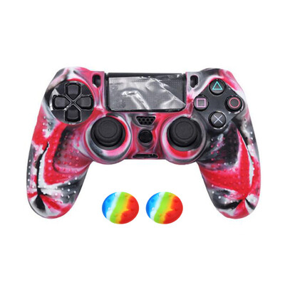 JCD silikonska kamuflažna zaštitna torbica za Sony PS4 DS4 Pro Slim kontroler Ručke za palac Čepovi joysticka