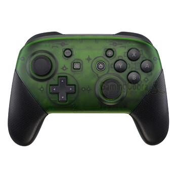 ExtremeRate Transparent Clear Green Faceplate and Backplate Shell Housing Fix Parts + Tools for NS Pro Controller