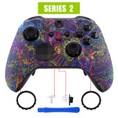 eXtremeRate Soft Touch Faceplate Комплект за смяна на черупката на предния корпус за контролер Xbox One Elite Series 2 - Neon Novel