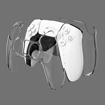 Clear Hard Case Protective Cover for PS5 DualSense Skin Shell Ultra Slim Transparent Cover for Sony PlayStation 5 Controller