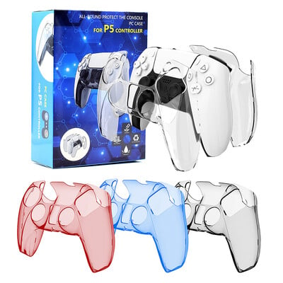 Caurspīdīgs cietā korpusa aizsargvāciņš PS5 DualSense Skin Shell Ultra Slim caurspīdīgs datora vāciņš Sony PlayStation 5 kontrolierim