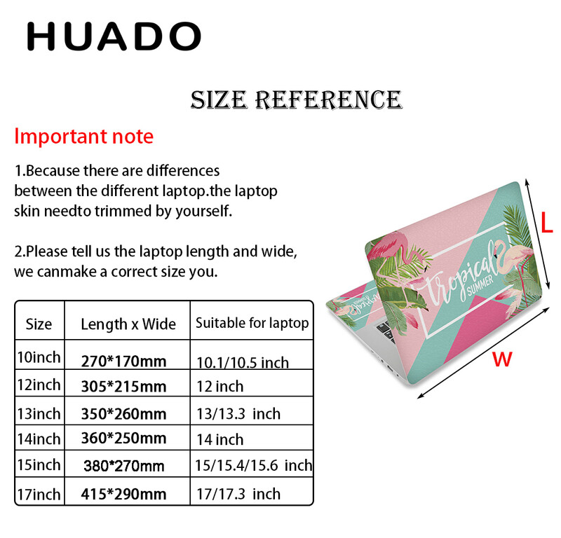 Cvjetna naljepnica za kožu prijenosnog računala Univerzalna naljepnica za kožu prijenosnog računala Art Protector Cover Decal PVC Odgovara za 13,3" 14" 15,6" 17"