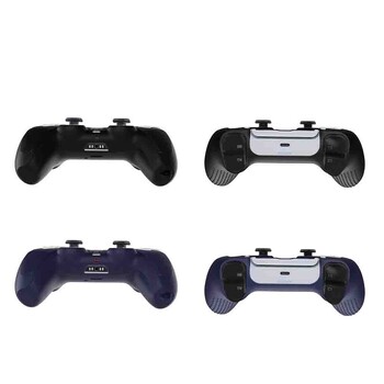 2024 για PS5 Gamepad Αντιολισθητική θήκη σιλικόνης με λουράκι + 4 τεμ. Thumbsticks Analog για χειριστήριο παιχνιδιών Sony Playstation 5